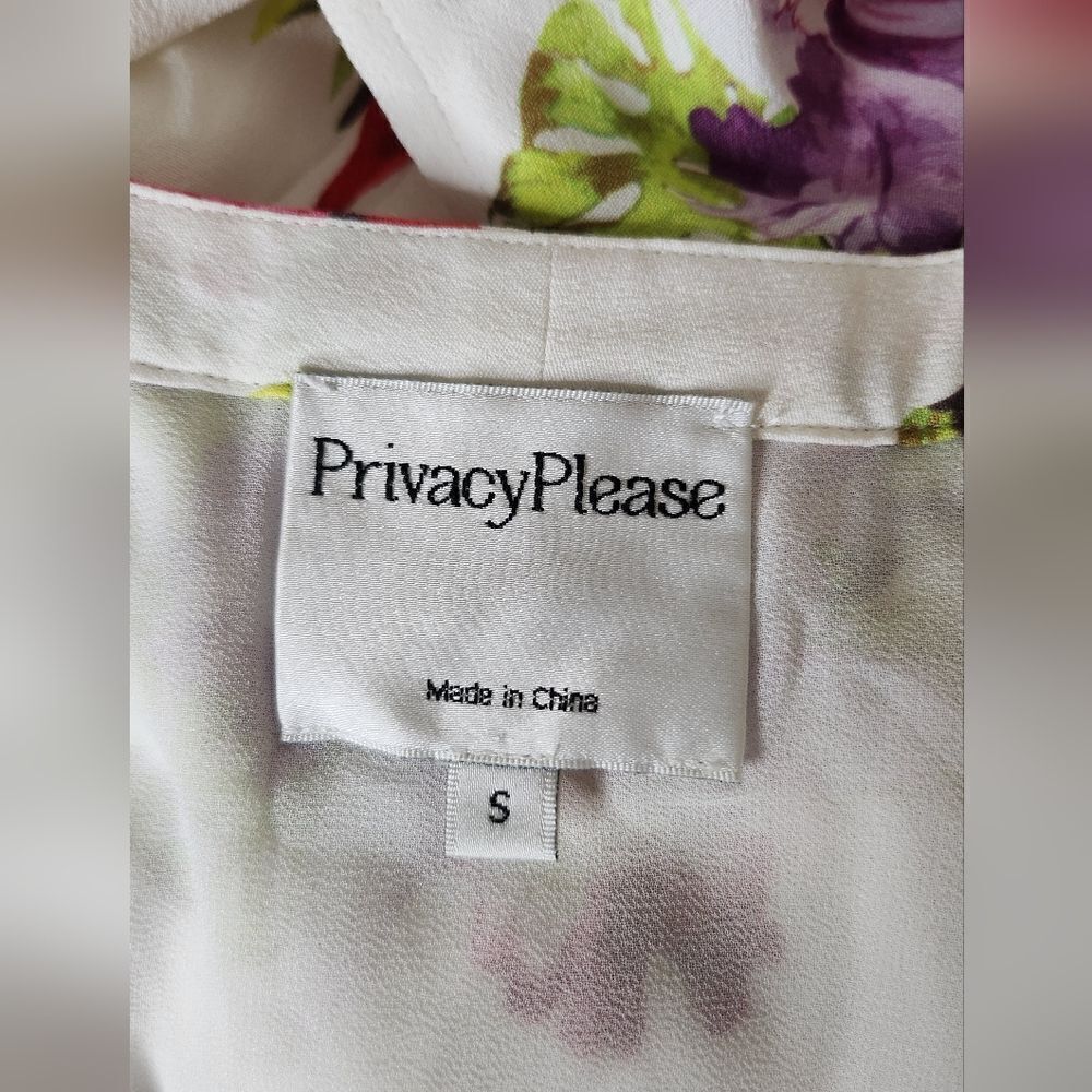 Privacy Please Revolve Acme white floral tropical print Sz Small wrap Maxi Dress - Picture 6 of 9
